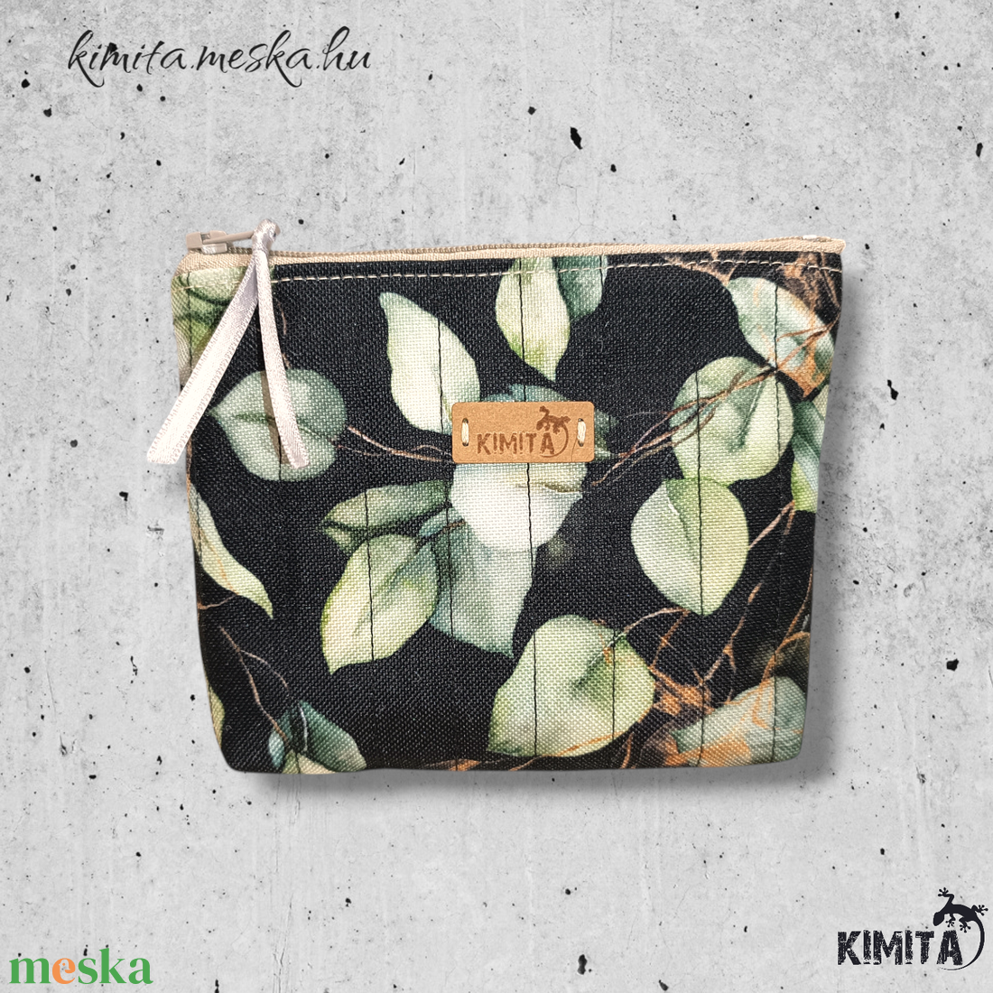 Kis méretű neszesszer - levelek - táska & tok - neszesszer - Meska.hu