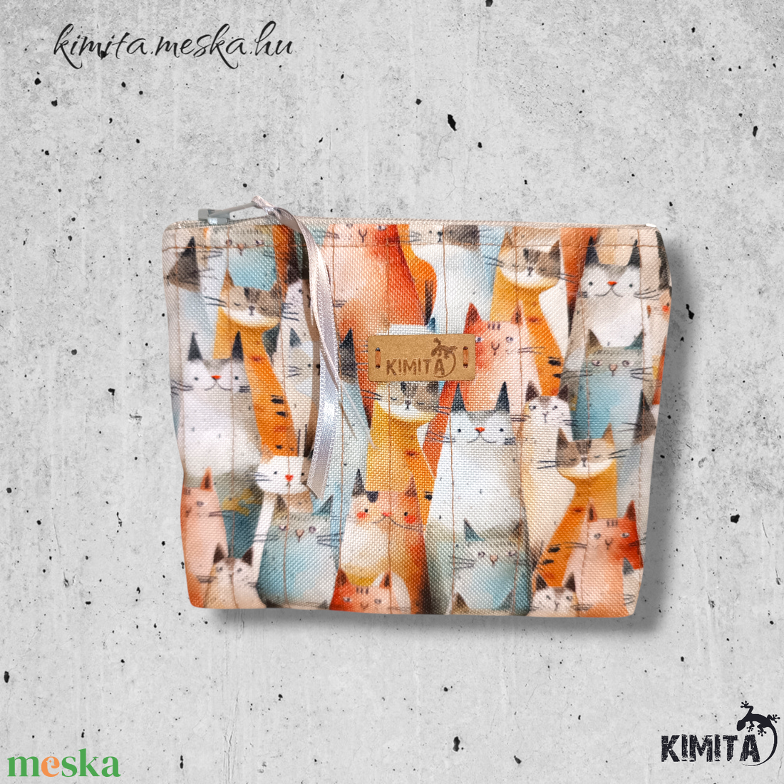 Kis méretű neszesszer - cicák - táska & tok - neszesszer - Meska.hu