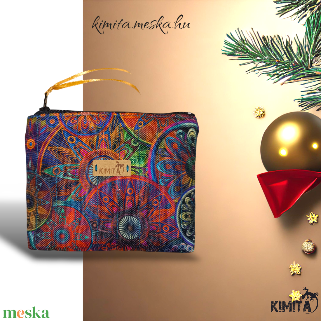 Kis méretű neszesszer - mandala - táska & tok - neszesszer - Meska.hu