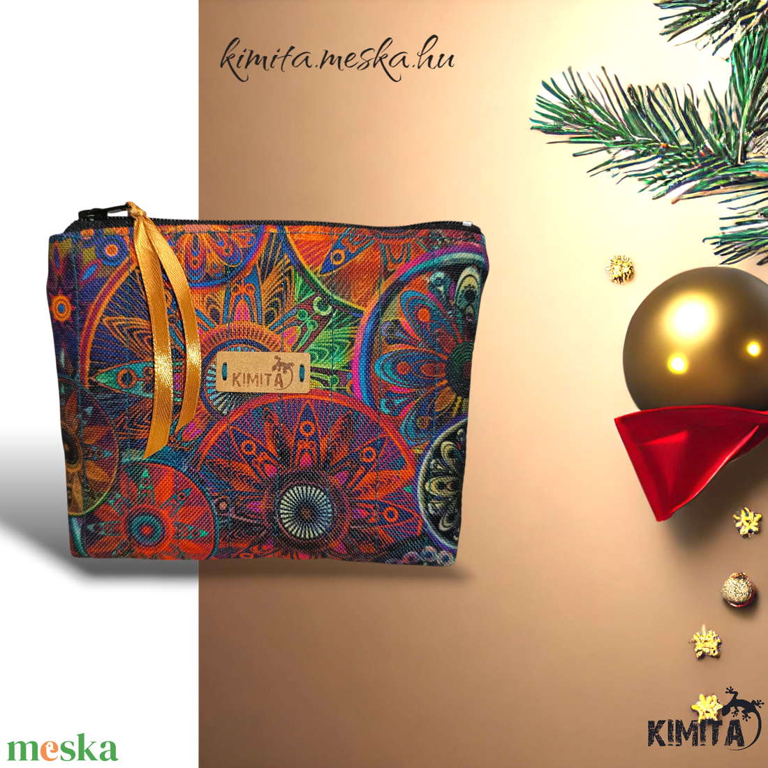 Kis méretű neszesszer - mandala - táska & tok - neszesszer - Meska.hu