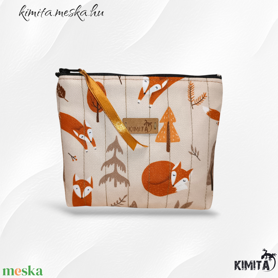 Kis méretű neszesszer - róka - táska & tok - neszesszer - Meska.hu