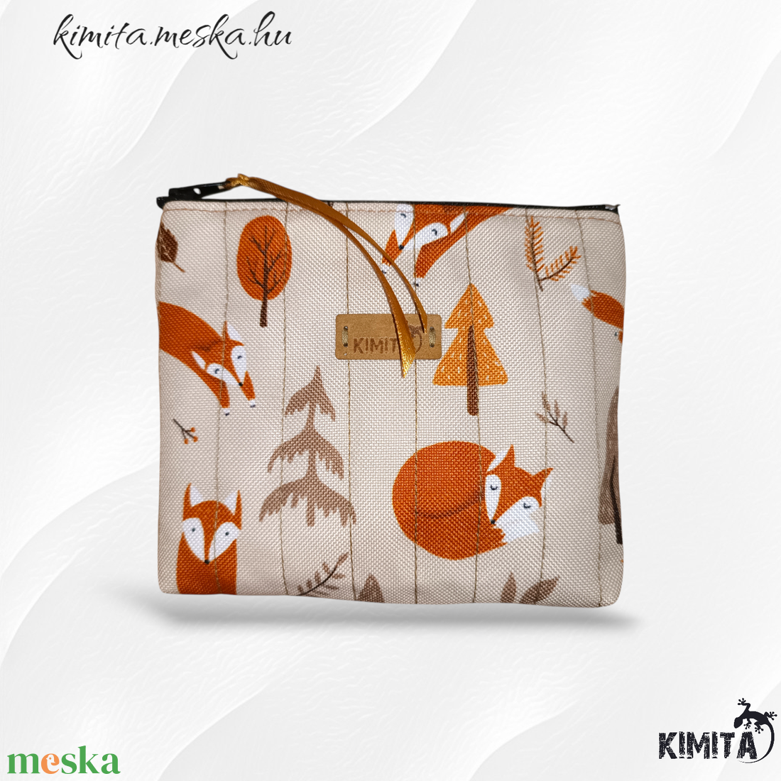 Kis méretű neszesszer - róka - táska & tok - neszesszer - Meska.hu