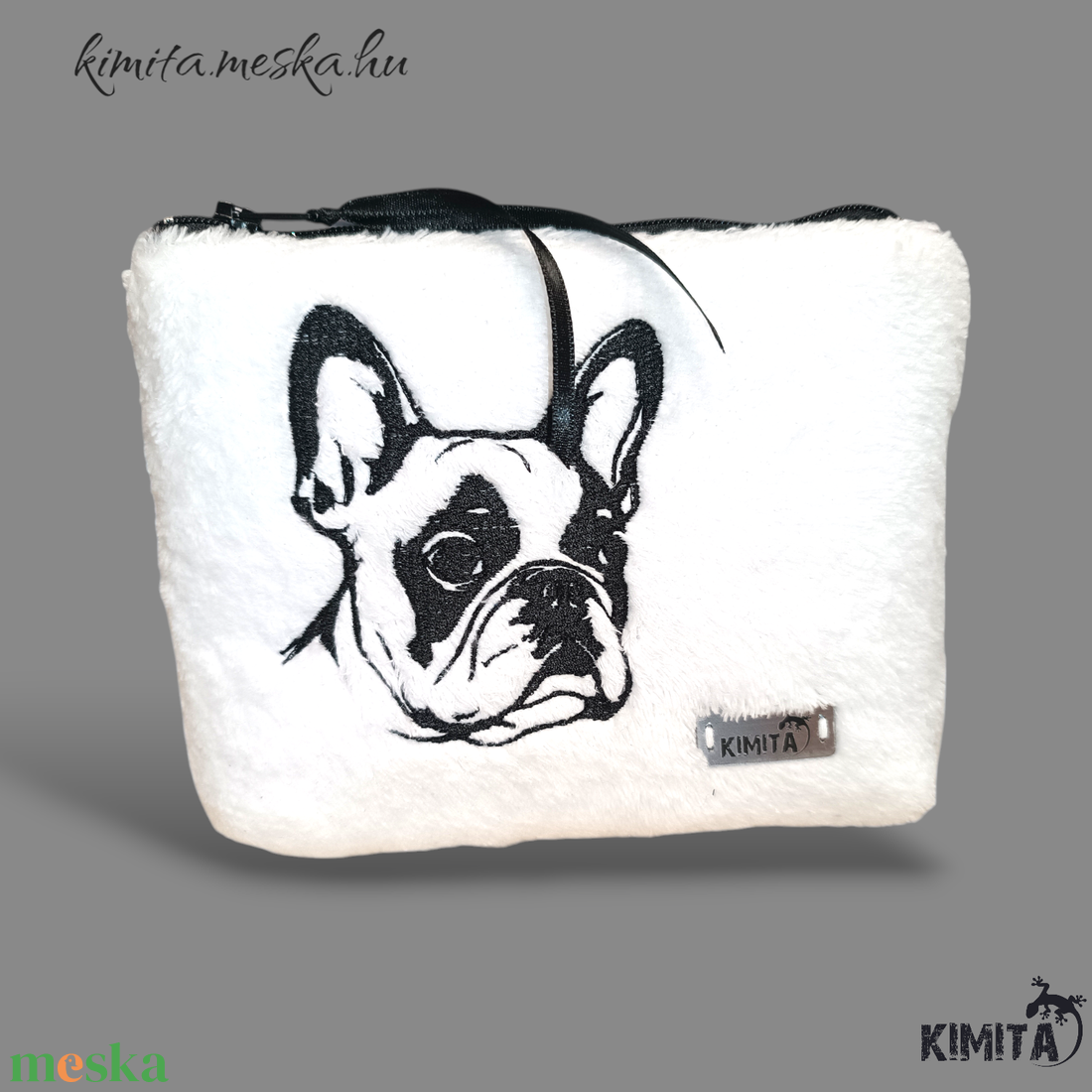 Kis méretű neszesszer - Boston terrier - táska & tok - neszesszer - Meska.hu