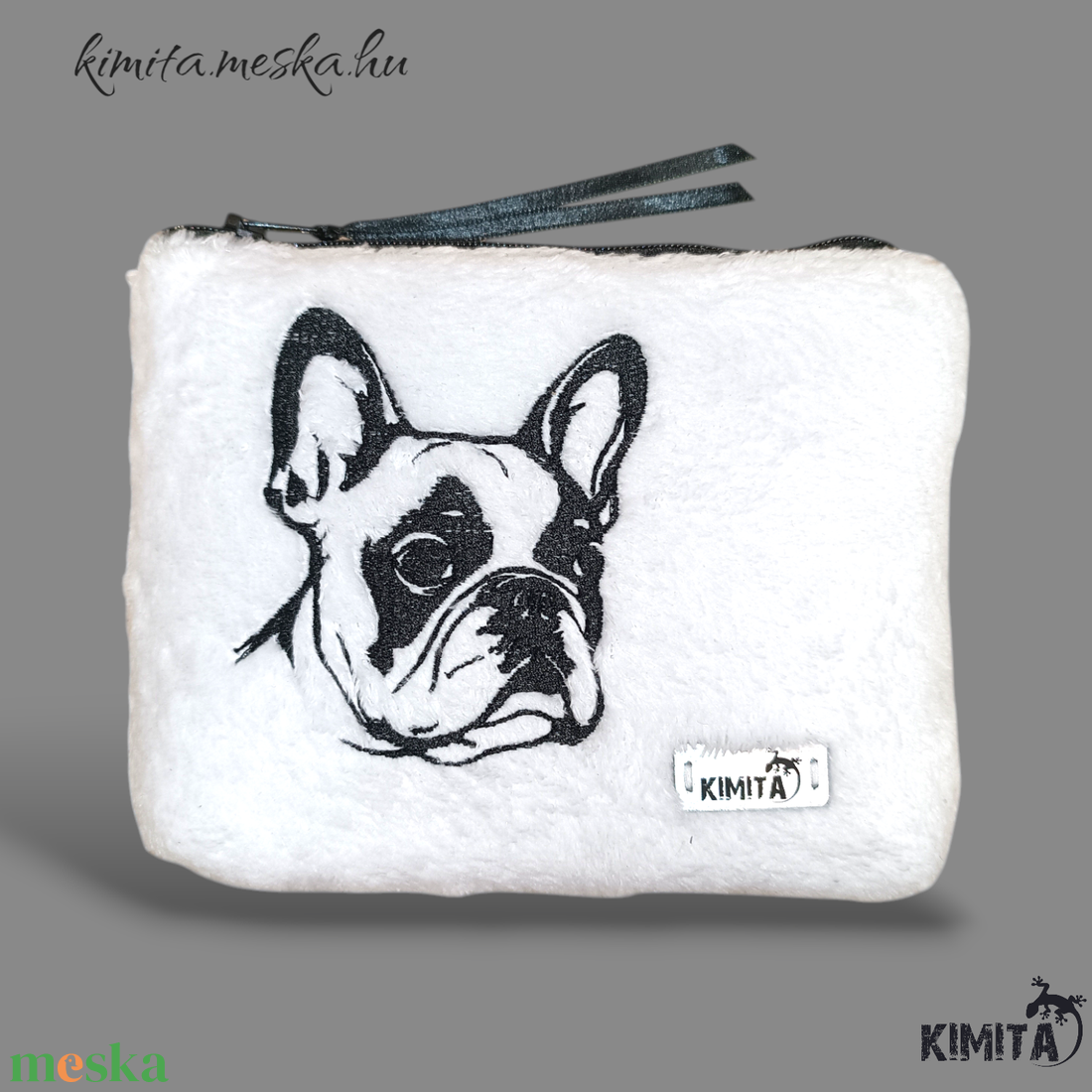 Kis méretű neszesszer - Boston terrier - táska & tok - neszesszer - Meska.hu