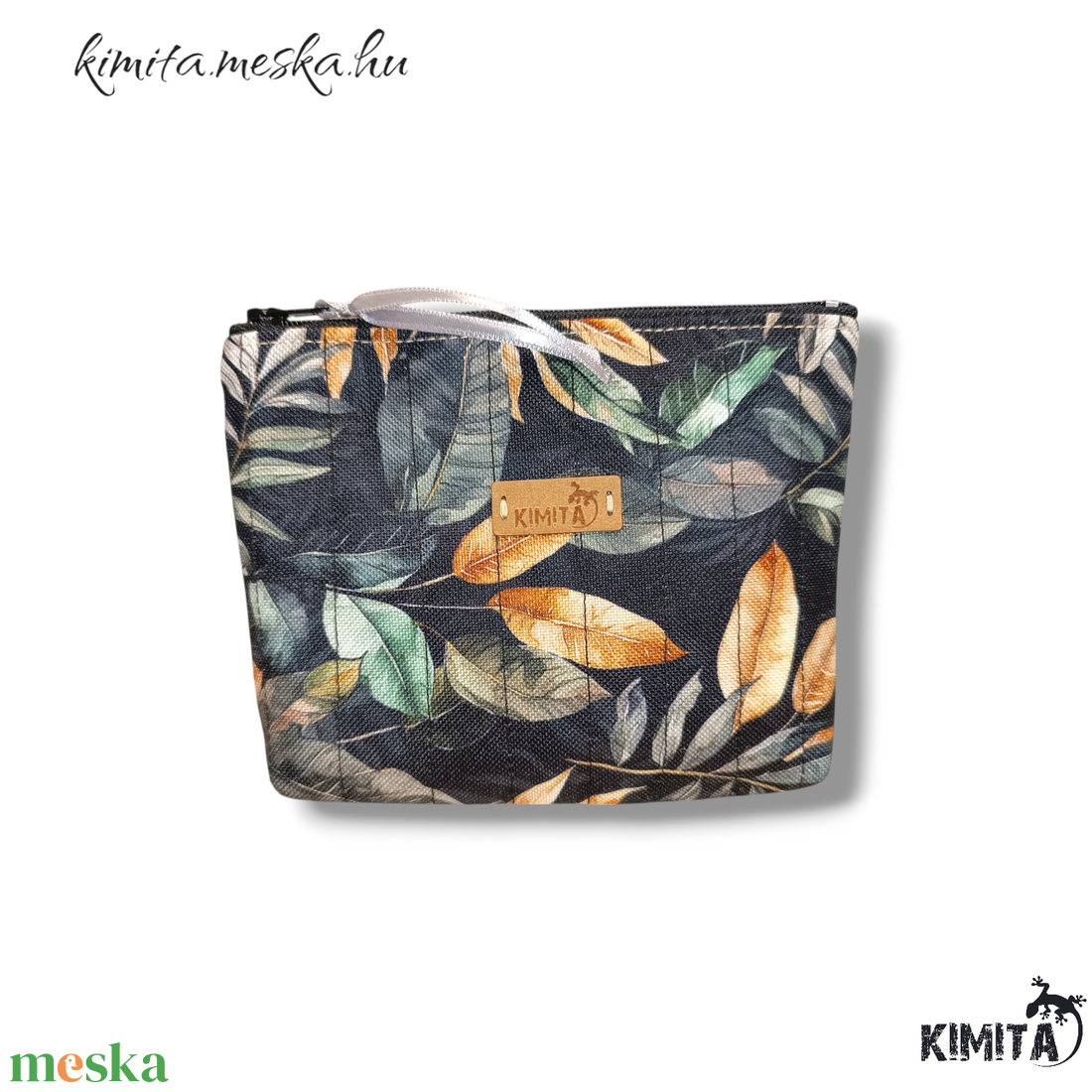 Kis méretű neszesszer - levelek - táska & tok - neszesszer - Meska.hu