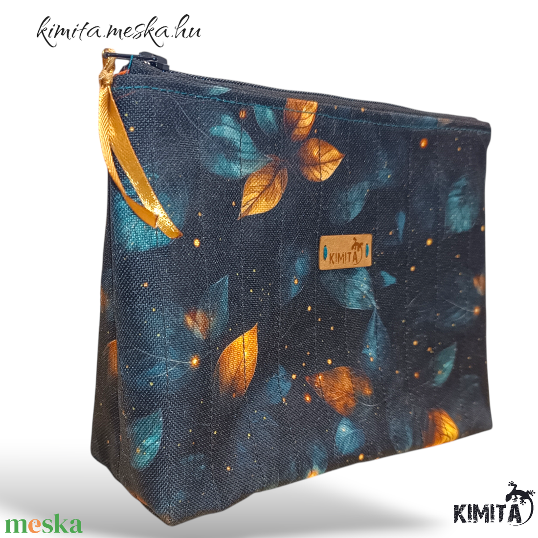 Neszesszer - arany levelek - táska & tok - neszesszer - Meska.hu