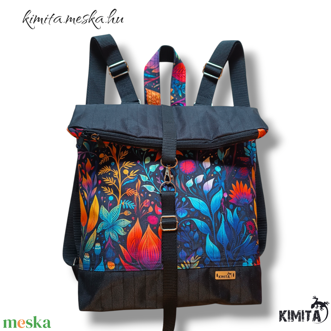 Leveles roll-top hátizsák - táska & tok - hátizsák - roll top hátizsák - Meska.hu