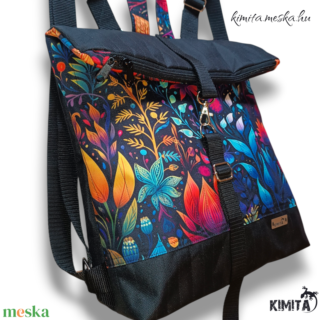 Leveles roll-top hátizsák - táska & tok - hátizsák - roll top hátizsák - Meska.hu