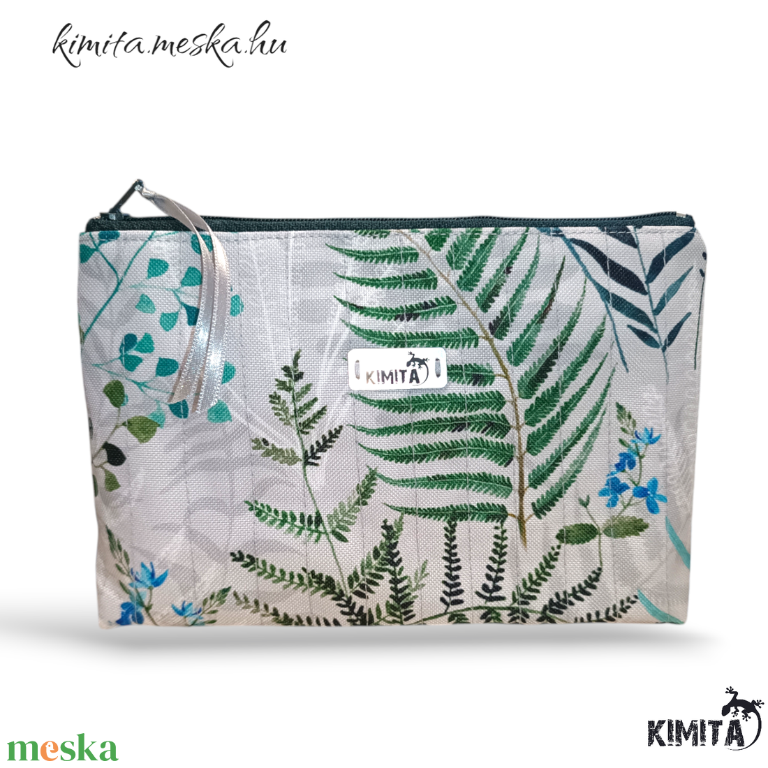 Neszesszer - zöld levelek - táska & tok - neszesszer - Meska.hu