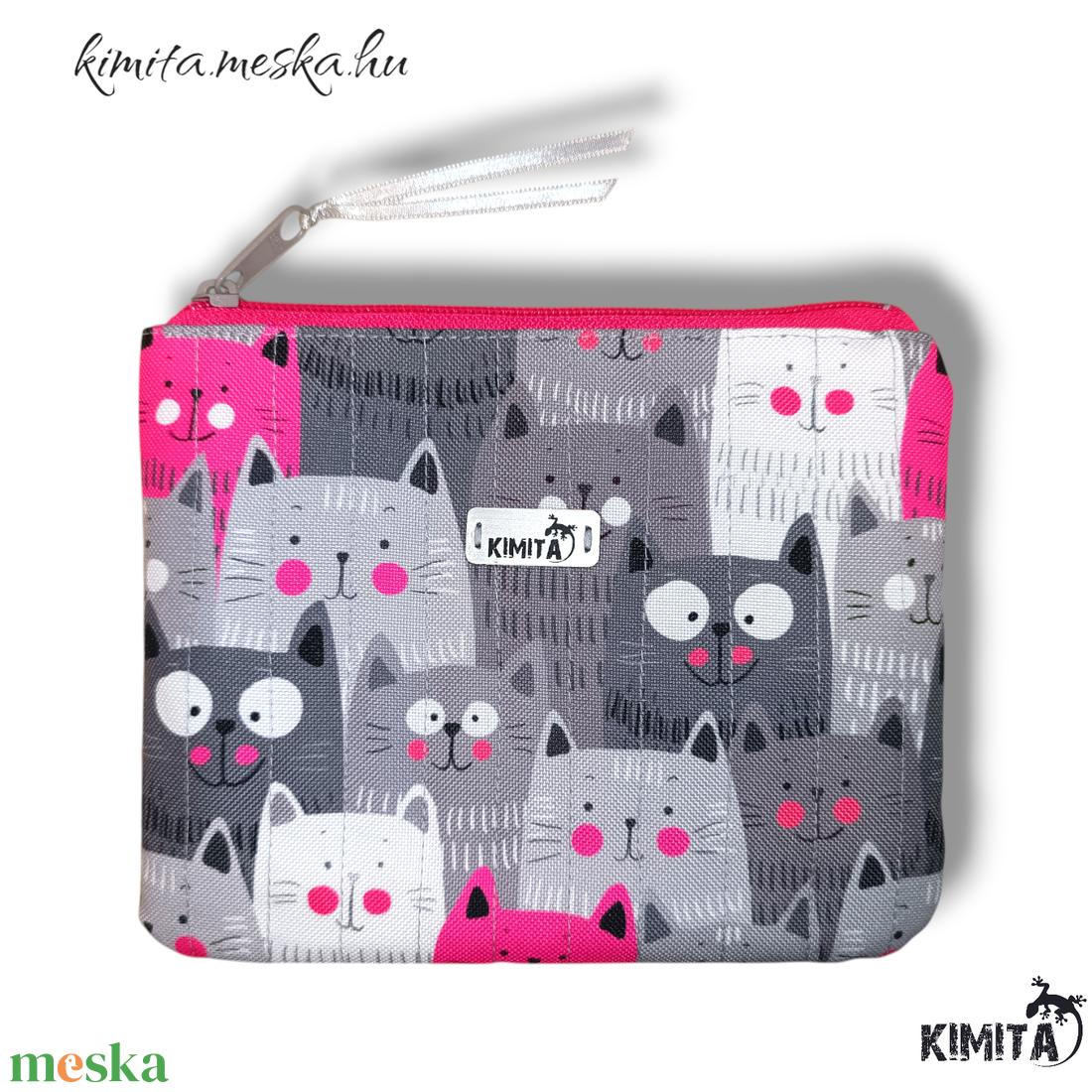 Neszesszer - pink cicák - táska & tok - neszesszer - Meska.hu