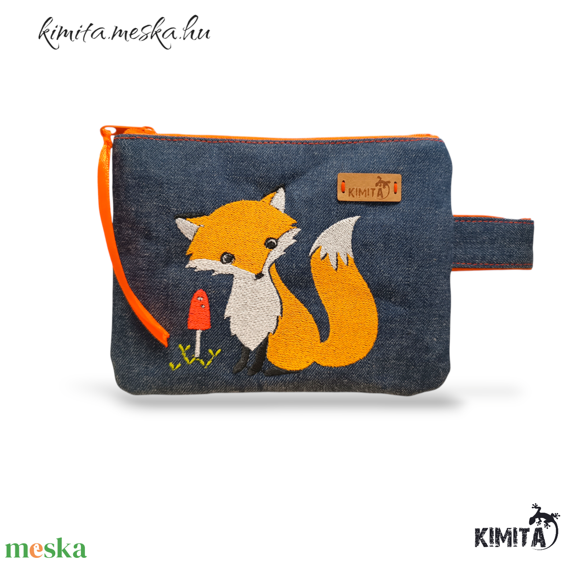 Kis méretű neszesszer - róka - táska & tok - neszesszer - Meska.hu