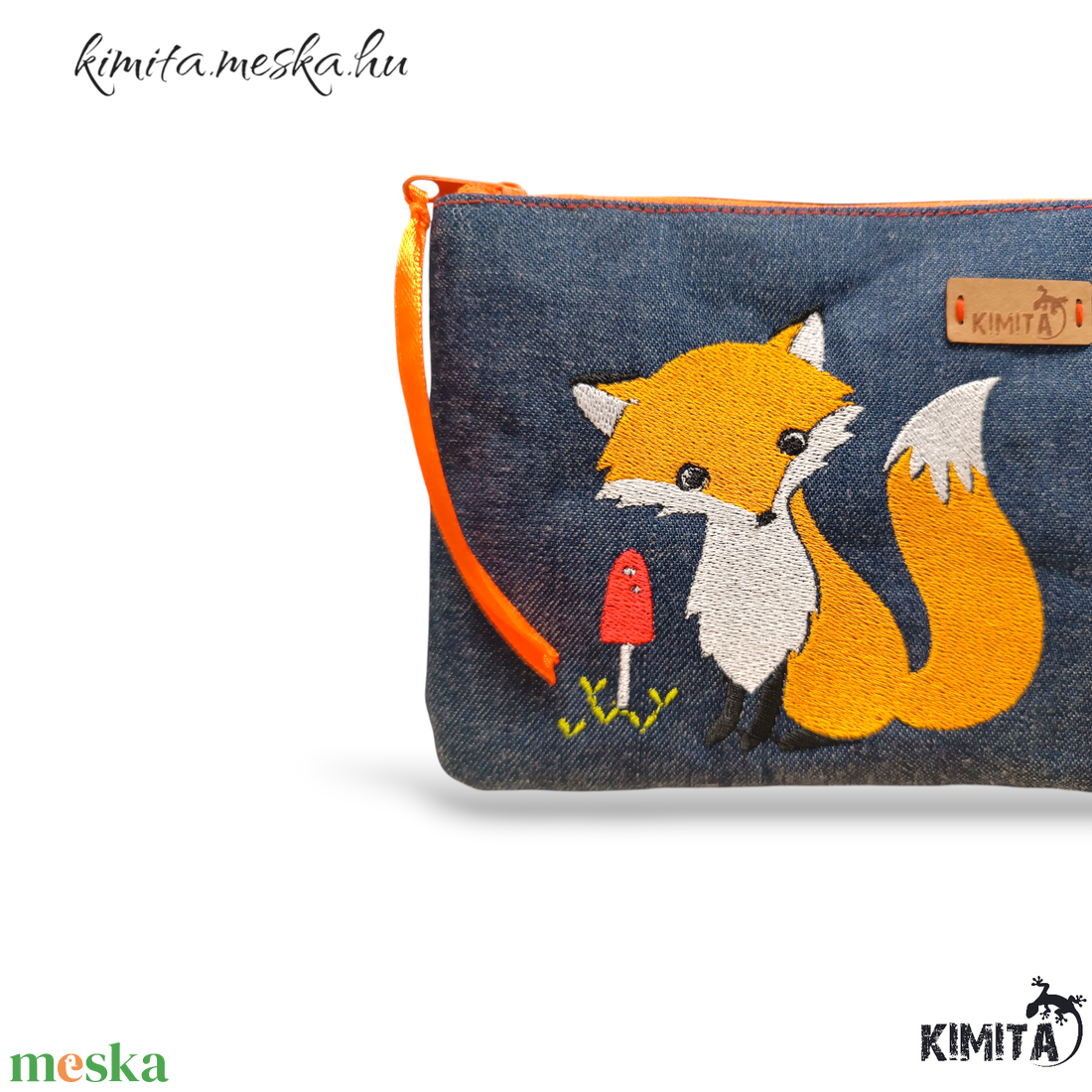 Kis méretű neszesszer - róka - táska & tok - neszesszer - Meska.hu