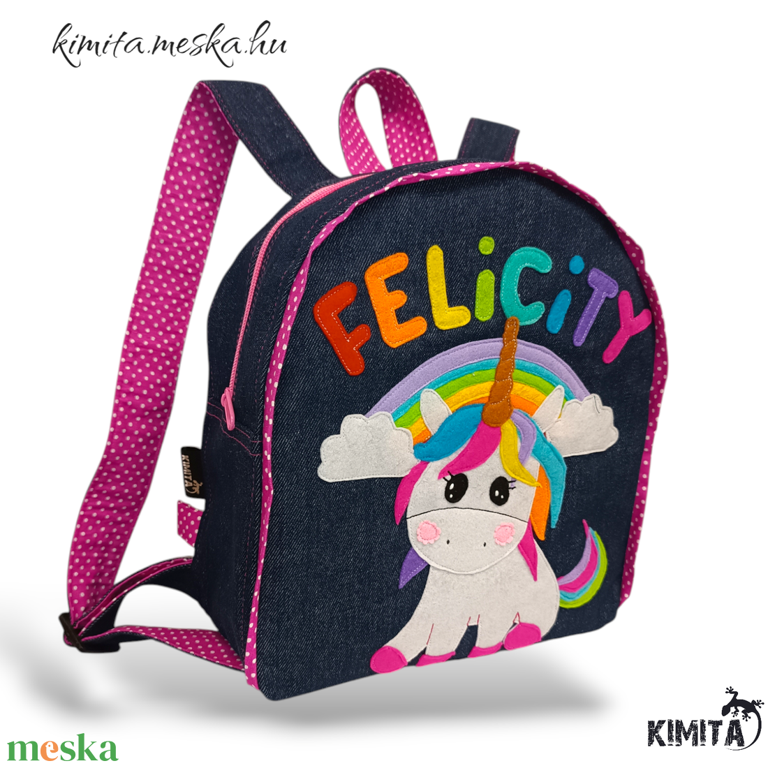 UNIKORNIS mintás hátizsák  - játék & sport - ovis felszerelés - ovis hátizsák - Meska.hu