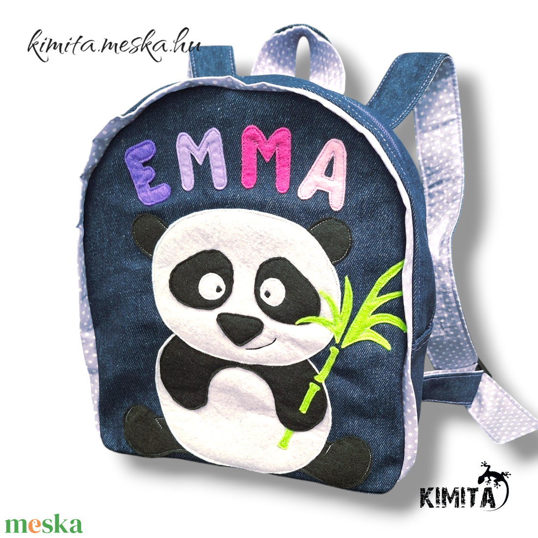 Panda macis hátizsák - táska & tok - hátizsák - kishátizsák - Meska.hu