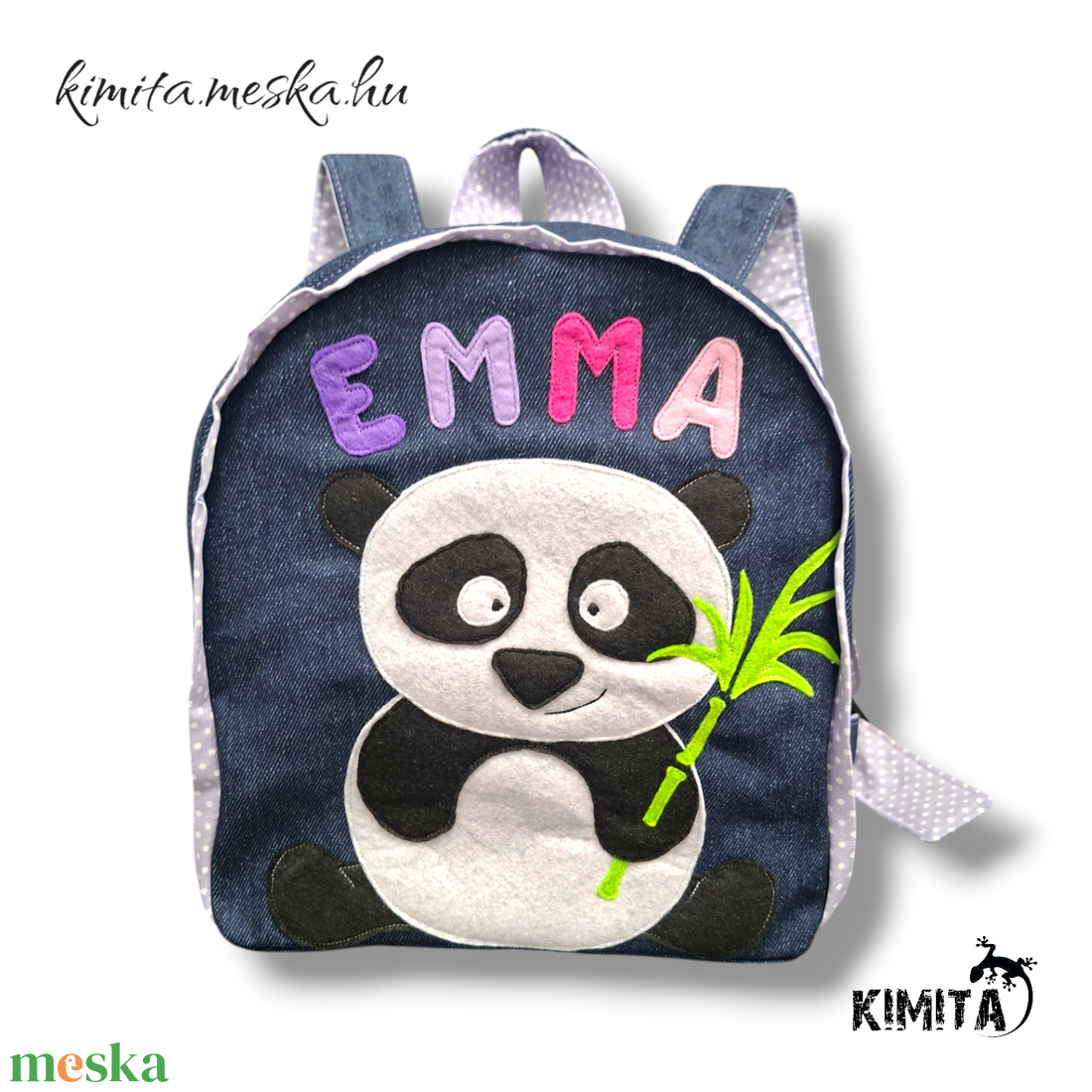 Panda macis hátizsák - táska & tok - hátizsák - kishátizsák - Meska.hu