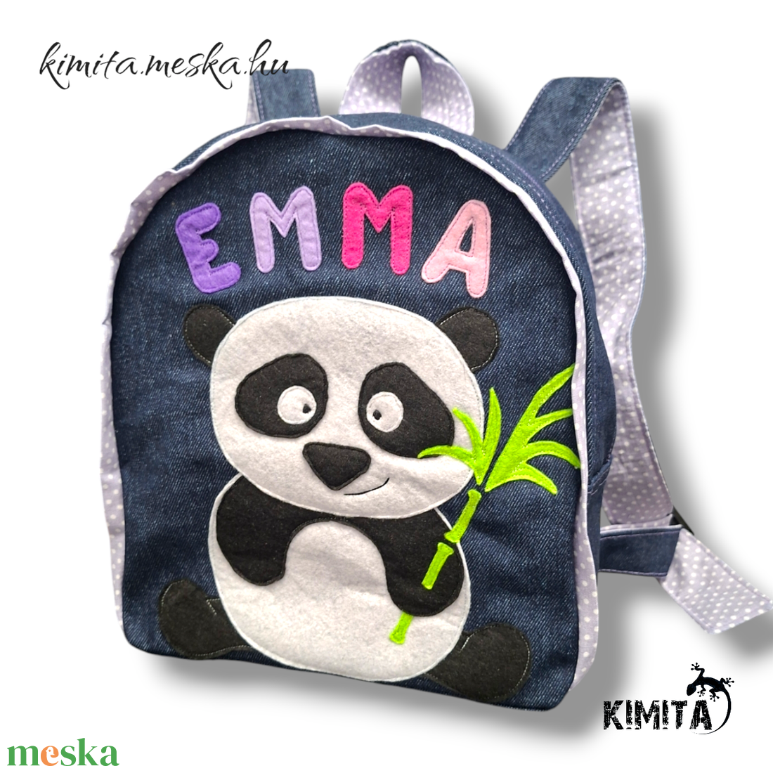 Panda macis hátizsák - táska & tok - hátizsák - kishátizsák - Meska.hu