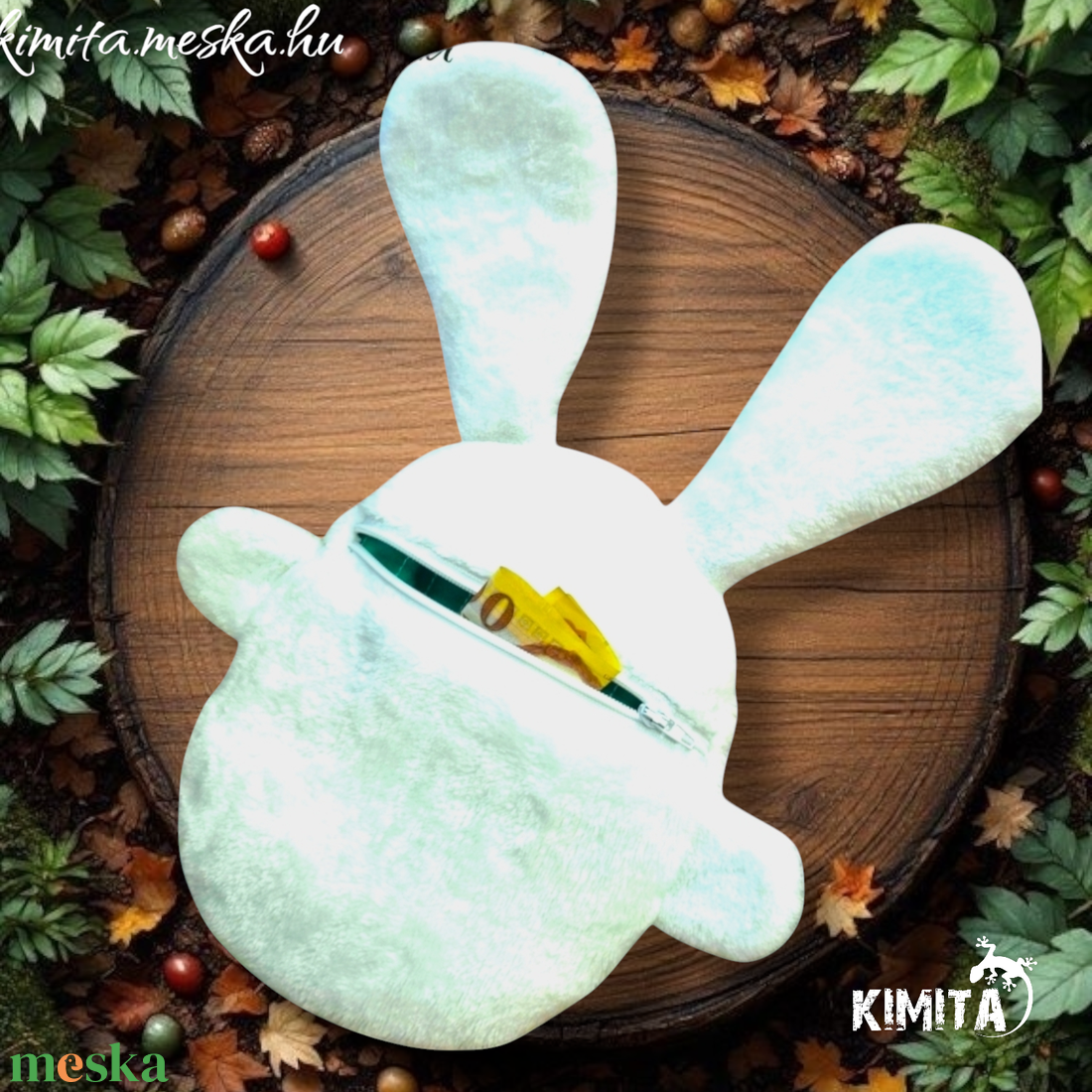 Pénzátadó nyuszi-húsvét - ünnepi díszek, dekorációk - húsvéti díszek és dekorációk - húsvéti pénzátadó - Meska.hu