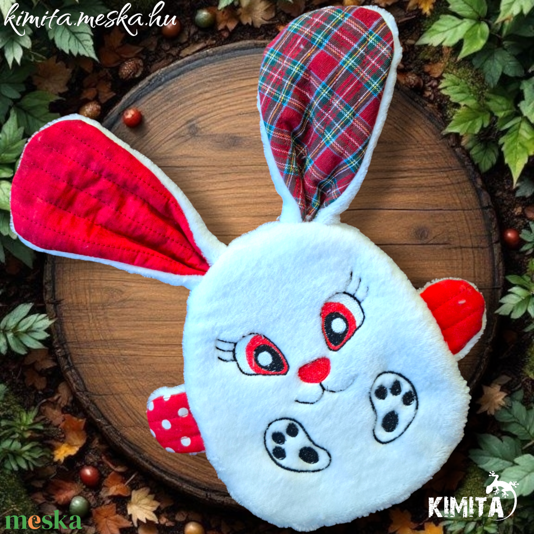 Ajándékátadó nyuszi-húsvét - ünnepi díszek, dekorációk - húsvéti díszek és dekorációk - húsvéti ajándékátadó - Meska.hu