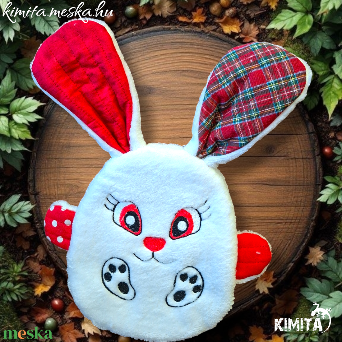 Ajándékátadó nyuszi-húsvét - ünnepi díszek, dekorációk - húsvéti díszek és dekorációk - húsvéti ajándékátadó - Meska.hu