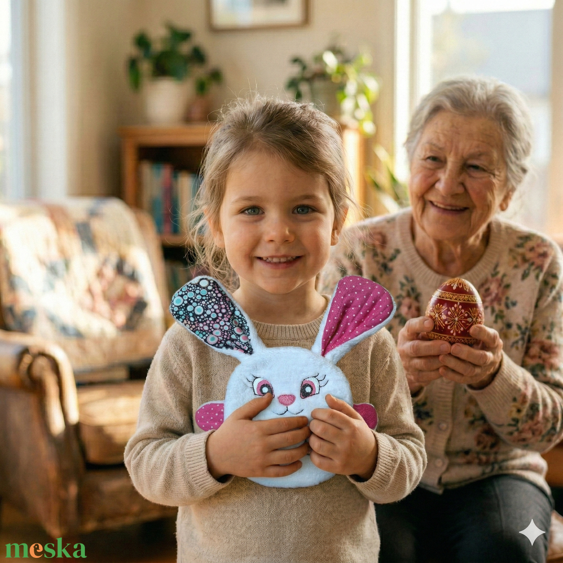 Pénzátadó nyuszi-húsvét - ünnepi díszek, dekorációk - húsvéti díszek és dekorációk - húsvéti pénzátadó - Meska.hu