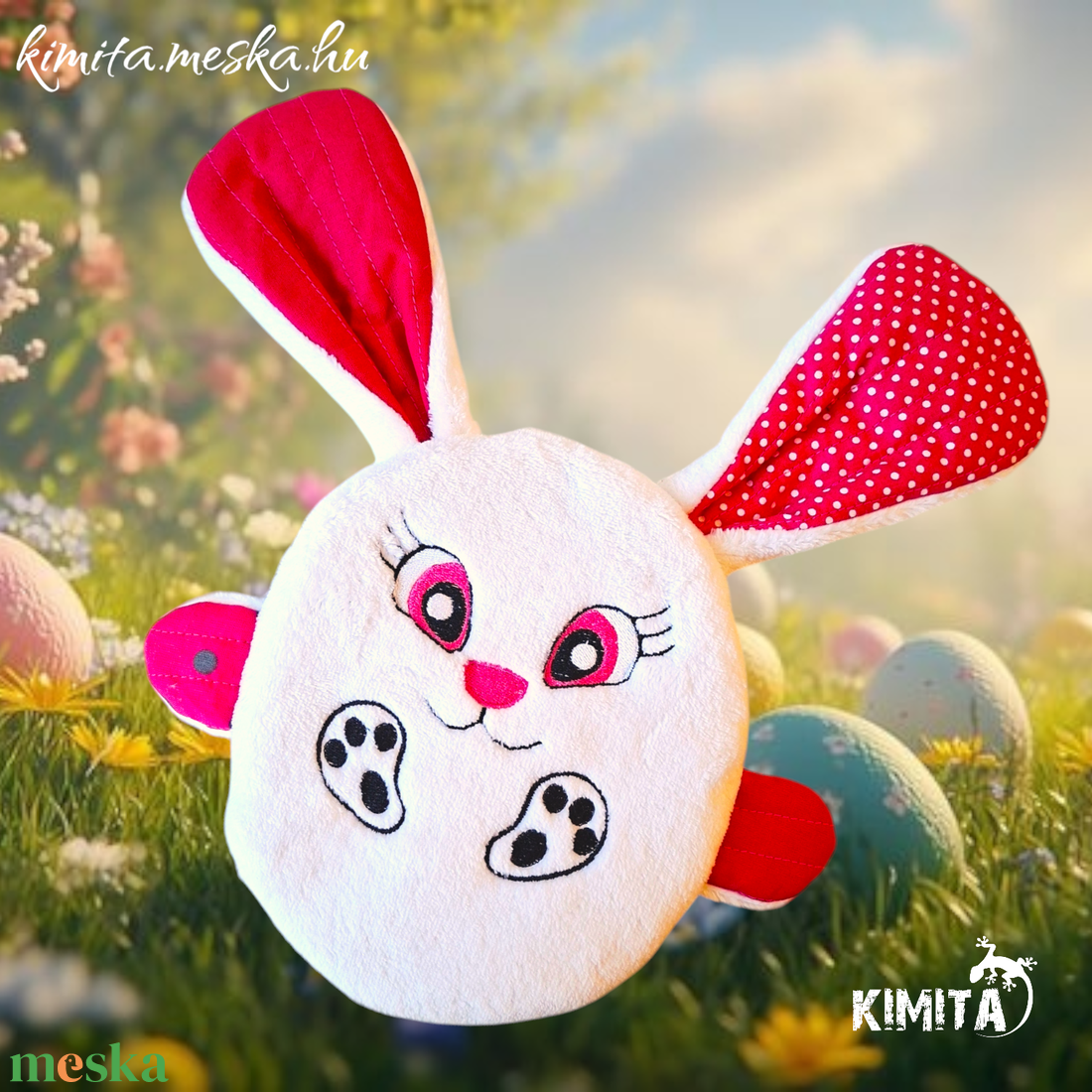 Húsvéti nyuszi zsebbel - játék & sport - plüssállat & játékfigura - nyuszi - Meska.hu