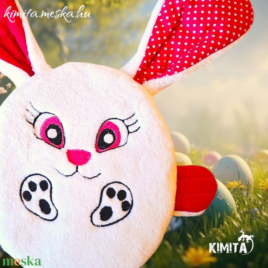 Húsvéti nyuszi zsebbel - játék & sport - plüssállat & játékfigura - nyuszi - Meska.hu