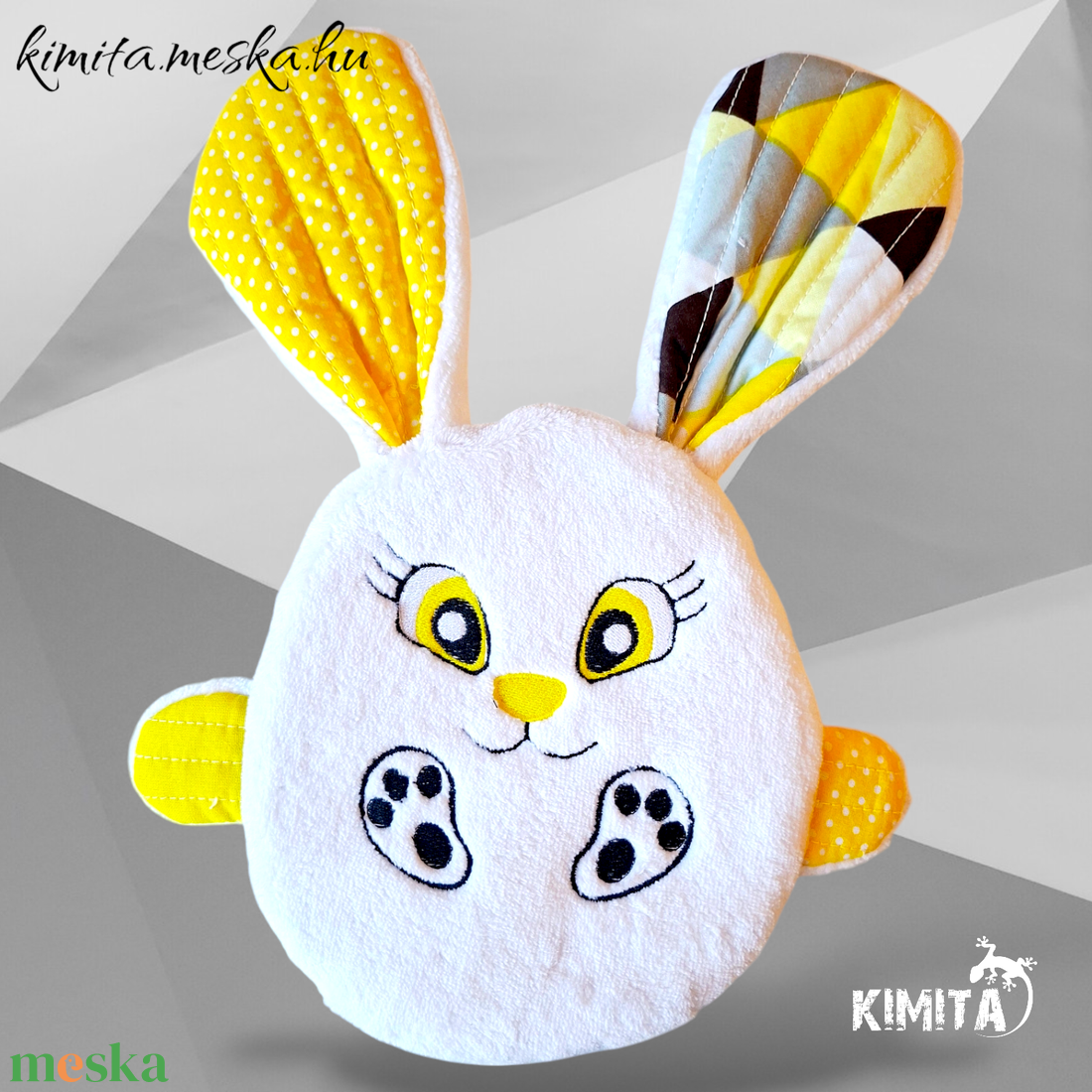 Húsvéti nyuszi zsebbel - ünnepi díszek, dekorációk - húsvéti díszek és dekorációk - húsvéti pénzátadó - Meska.hu