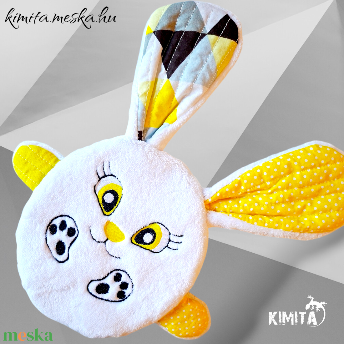 Húsvéti nyuszi zsebbel - ünnepi díszek, dekorációk - húsvéti díszek és dekorációk - húsvéti asztaldíszek - Meska.hu