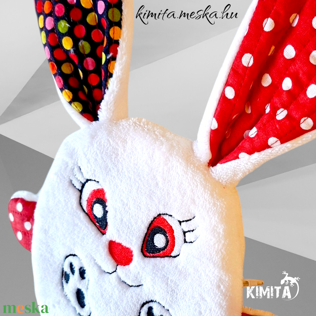 Húsvéti nyuszi zsebbel - ünnepi díszek, dekorációk - húsvéti díszek és dekorációk - húsvéti asztaldíszek - Meska.hu