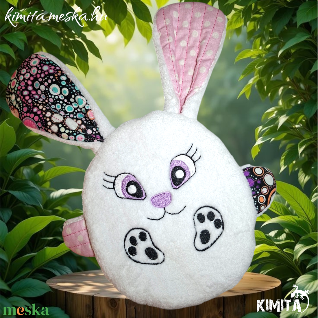 Húsvéti nyuszi zsebbel - ünnepi díszek, dekorációk - húsvéti díszek és dekorációk - húsvéti pénzátadó - Meska.hu