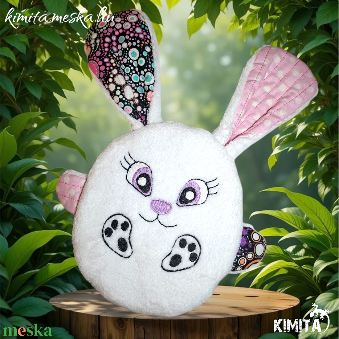 Húsvéti nyuszi zsebbel - ünnepi díszek, dekorációk - húsvéti díszek és dekorációk - húsvéti pénzátadó - Meska.hu