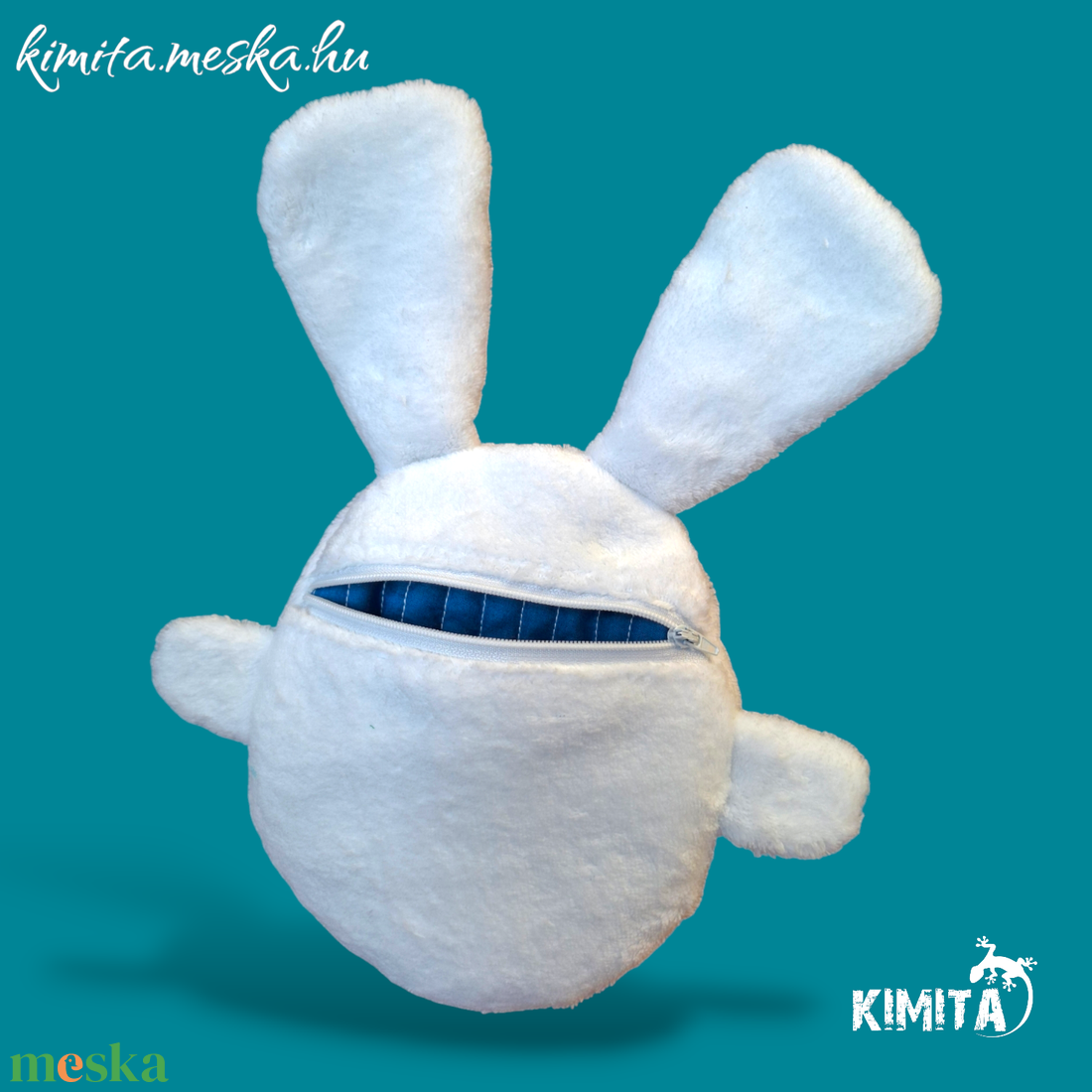 Húsvéti nyuszi zsebbel - ünnepi díszek, dekorációk - húsvéti díszek és dekorációk - húsvéti pénzátadó - Meska.hu