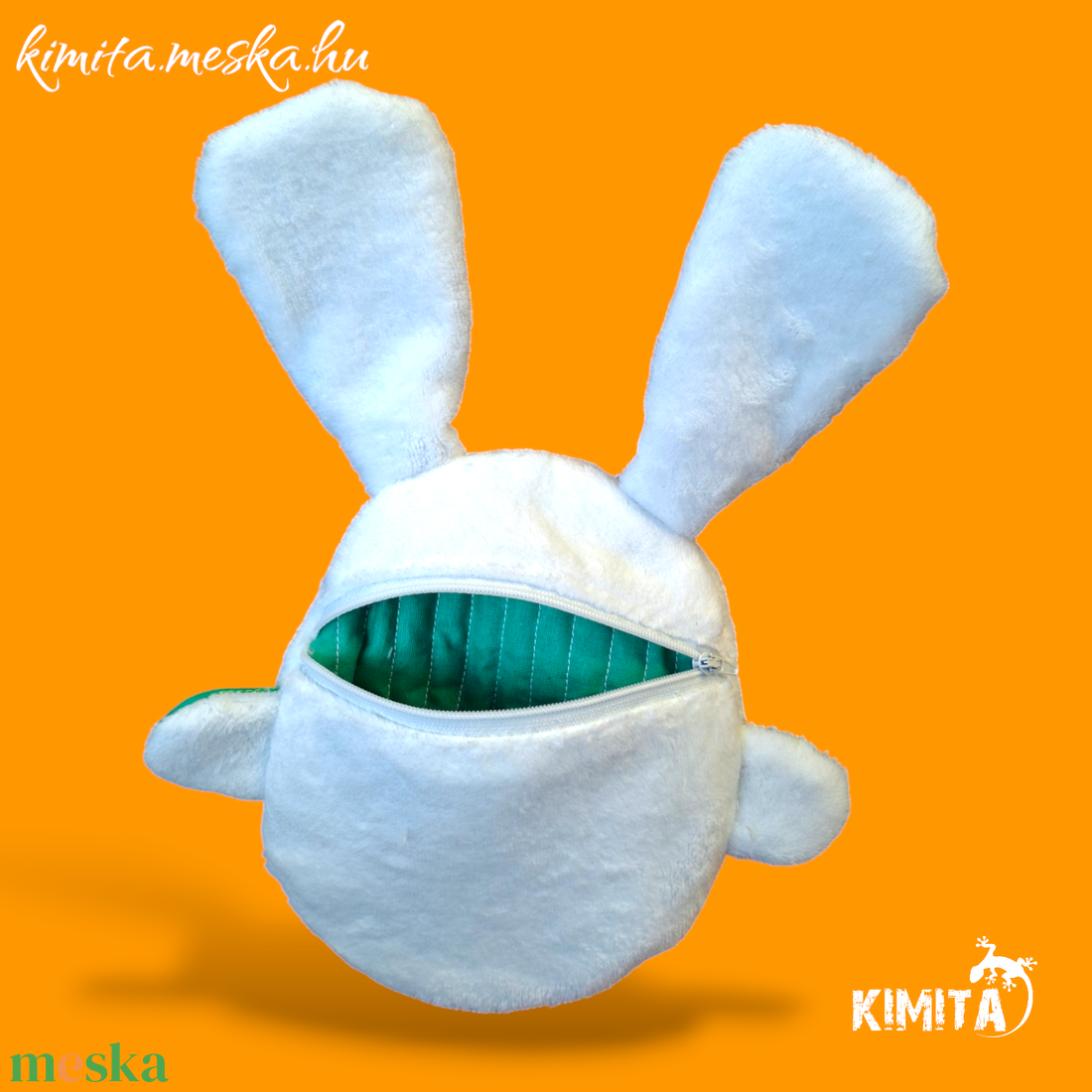 Húsvéti nyuszi zsebbel - ünnepi díszek, dekorációk - húsvéti díszek és dekorációk - húsvéti pénzátadó - Meska.hu