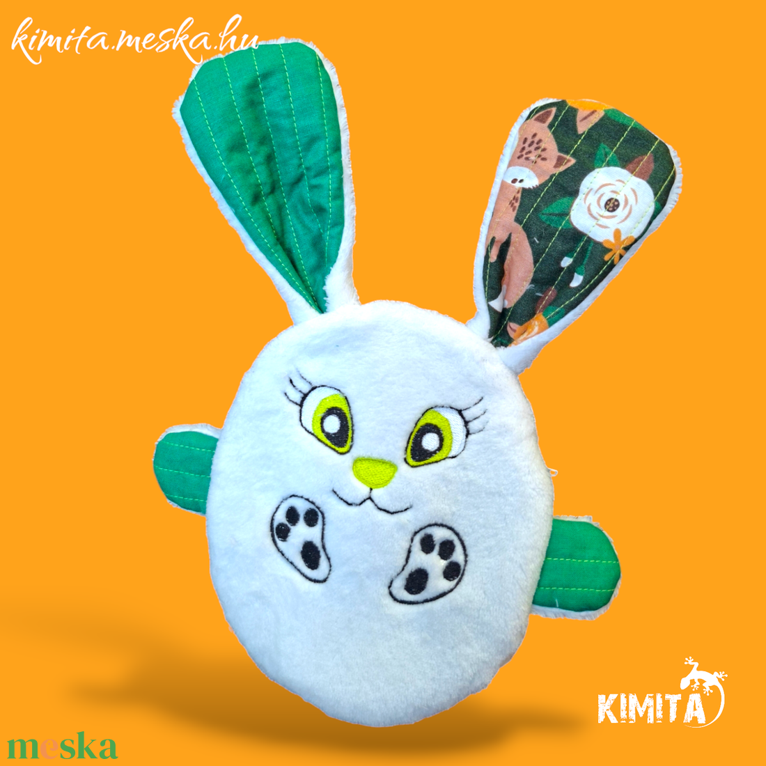 Húsvéti nyuszi zsebbel - ünnepi díszek, dekorációk - húsvéti díszek és dekorációk - húsvéti pénzátadó - Meska.hu