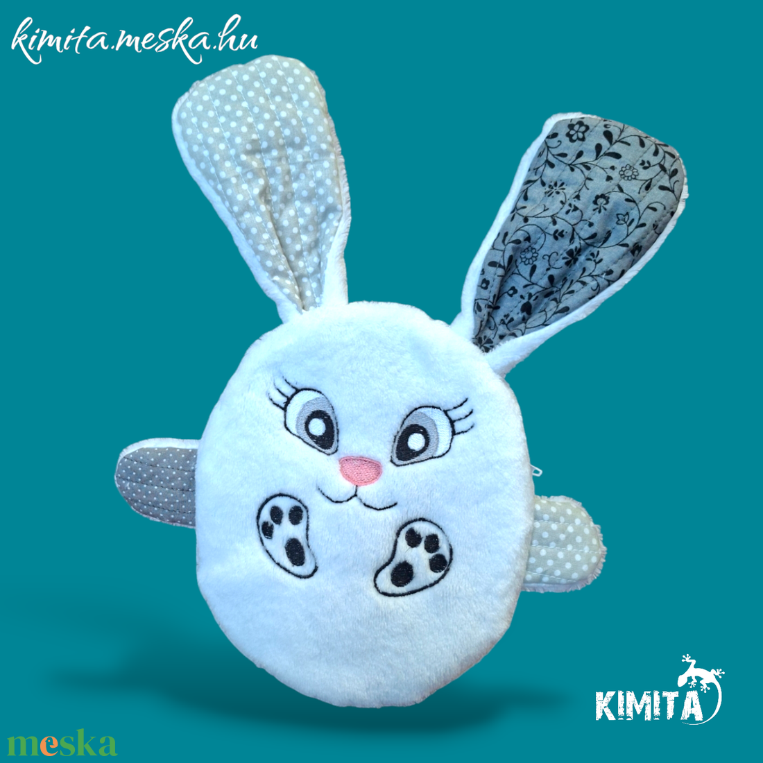 Húsvéti nyuszi zsebbel - ünnepi díszek, dekorációk - húsvéti díszek és dekorációk - húsvéti pénzátadó - Meska.hu