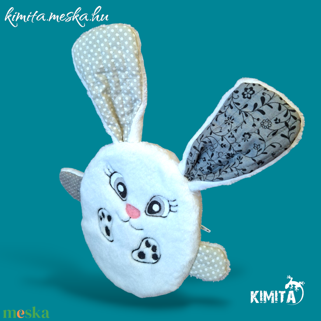 Húsvéti nyuszi zsebbel - ünnepi díszek, dekorációk - húsvéti díszek és dekorációk - húsvéti pénzátadó - Meska.hu