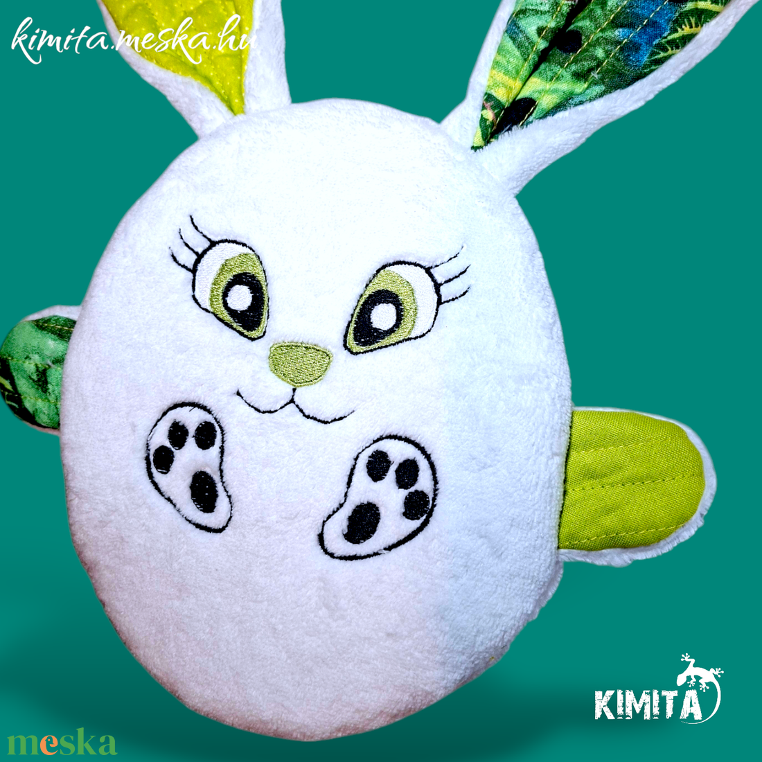 Húsvéti nyuszi zsebbel - ünnepi díszek, dekorációk - húsvéti díszek és dekorációk - húsvéti pénzátadó - Meska.hu