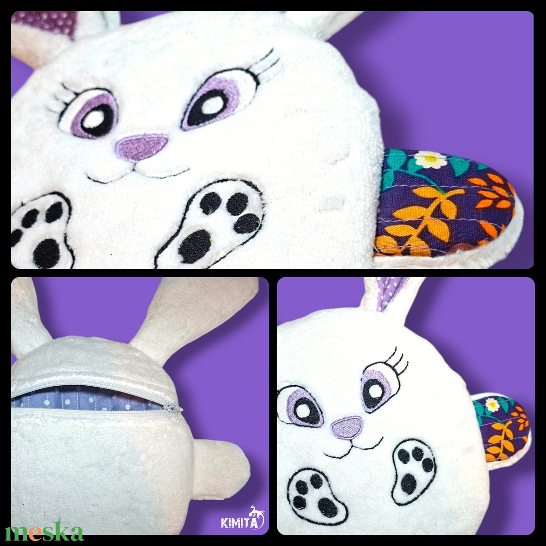 Húsvéti nyuszi zsebbel - ünnepi díszek, dekorációk - húsvéti díszek és dekorációk - húsvéti pénzátadó - Meska.hu