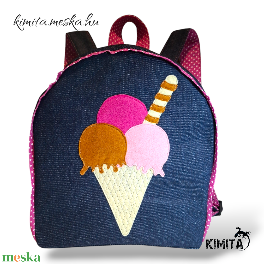 Fagyis/ fagylaltos hátizsák - táska & tok - hátizsák - kishátizsák - Meska.hu