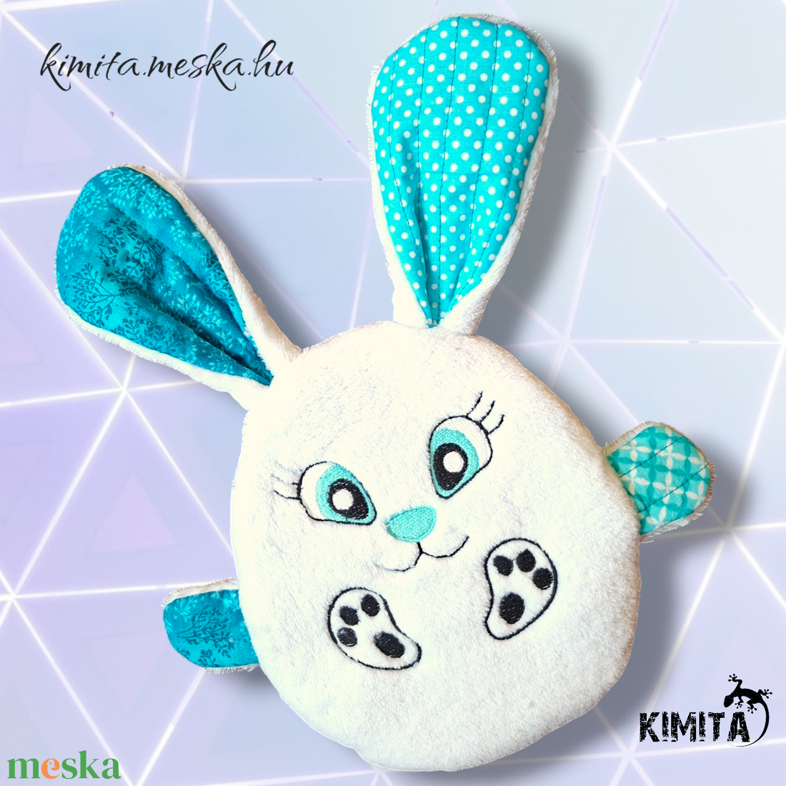 Húsvéti nyuszi zsebbel - ünnepi díszek, dekorációk - húsvéti díszek és dekorációk - húsvéti asztaldíszek - Meska.hu