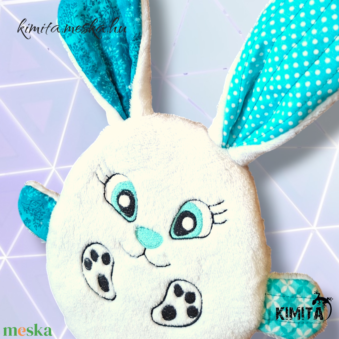 Húsvéti nyuszi zsebbel - ünnepi díszek, dekorációk - húsvéti díszek és dekorációk - húsvéti asztaldíszek - Meska.hu