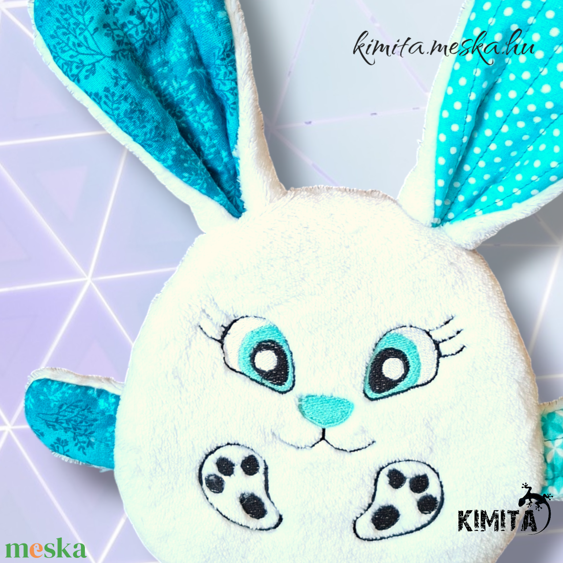 Húsvéti nyuszi zsebbel - ünnepi díszek, dekorációk - húsvéti díszek és dekorációk - húsvéti asztaldíszek - Meska.hu