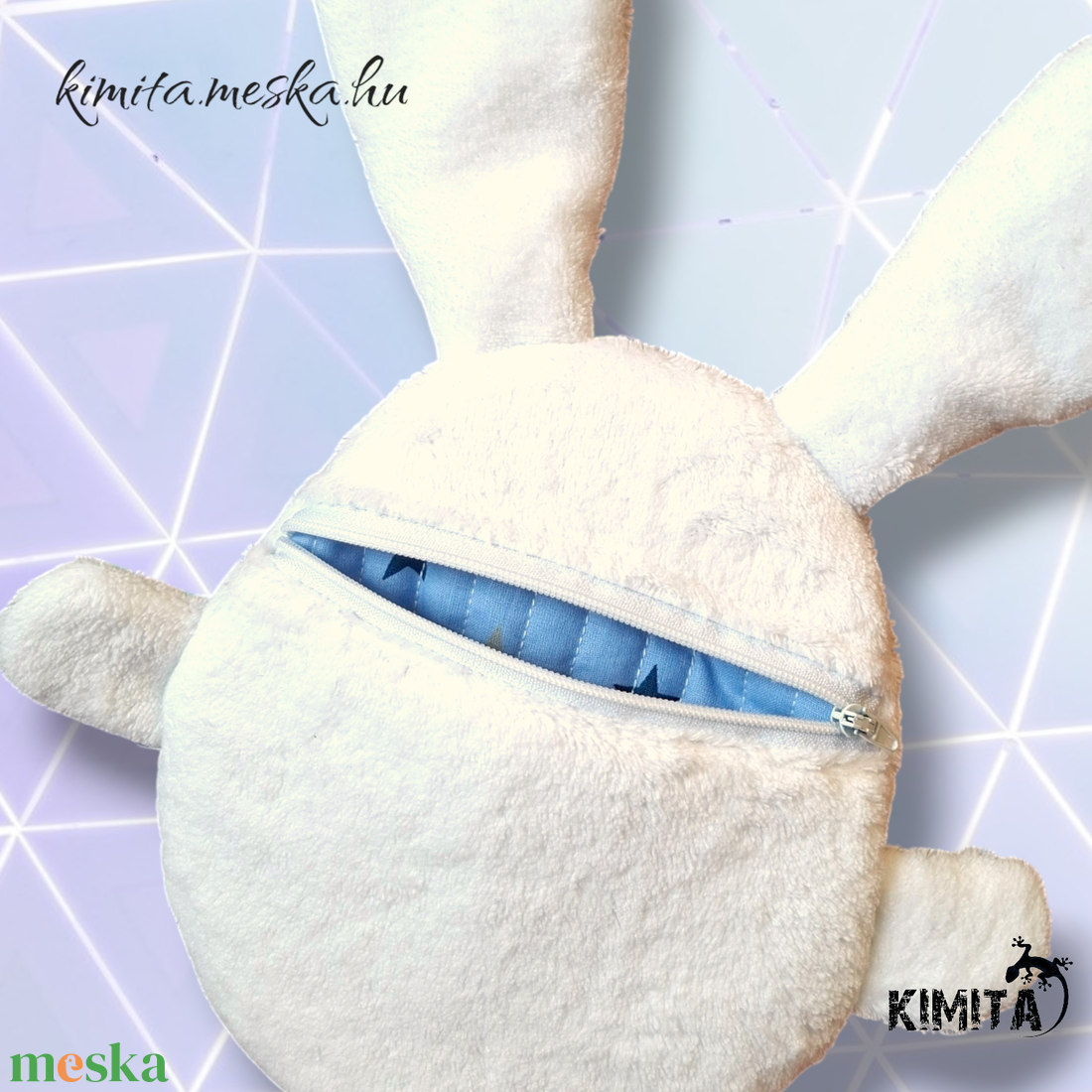 Húsvéti nyuszi zsebbel - ünnepi díszek, dekorációk - húsvéti díszek és dekorációk - húsvéti asztaldíszek - Meska.hu