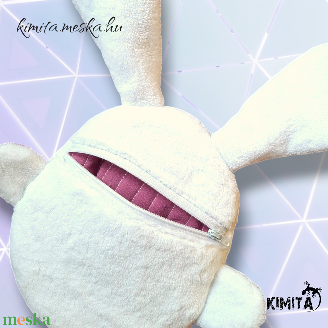 Húsvéti nyuszi zsebbel - ünnepi díszek, dekorációk - húsvéti díszek és dekorációk - húsvéti pénzátadó - Meska.hu