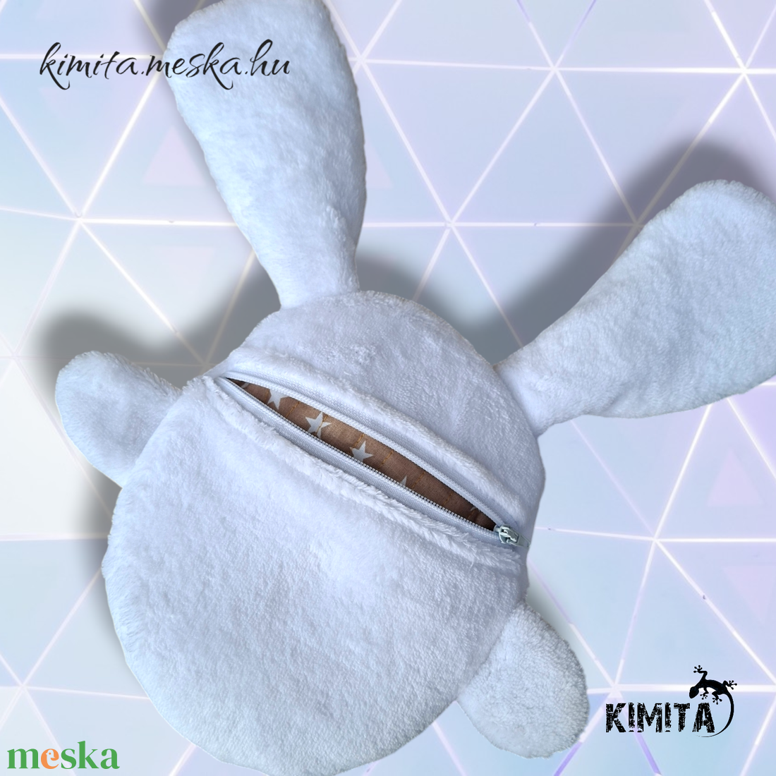 Húsvéti nyuszi zsebbel - ünnepi díszek, dekorációk - húsvéti díszek és dekorációk - húsvéti pénzátadó - Meska.hu