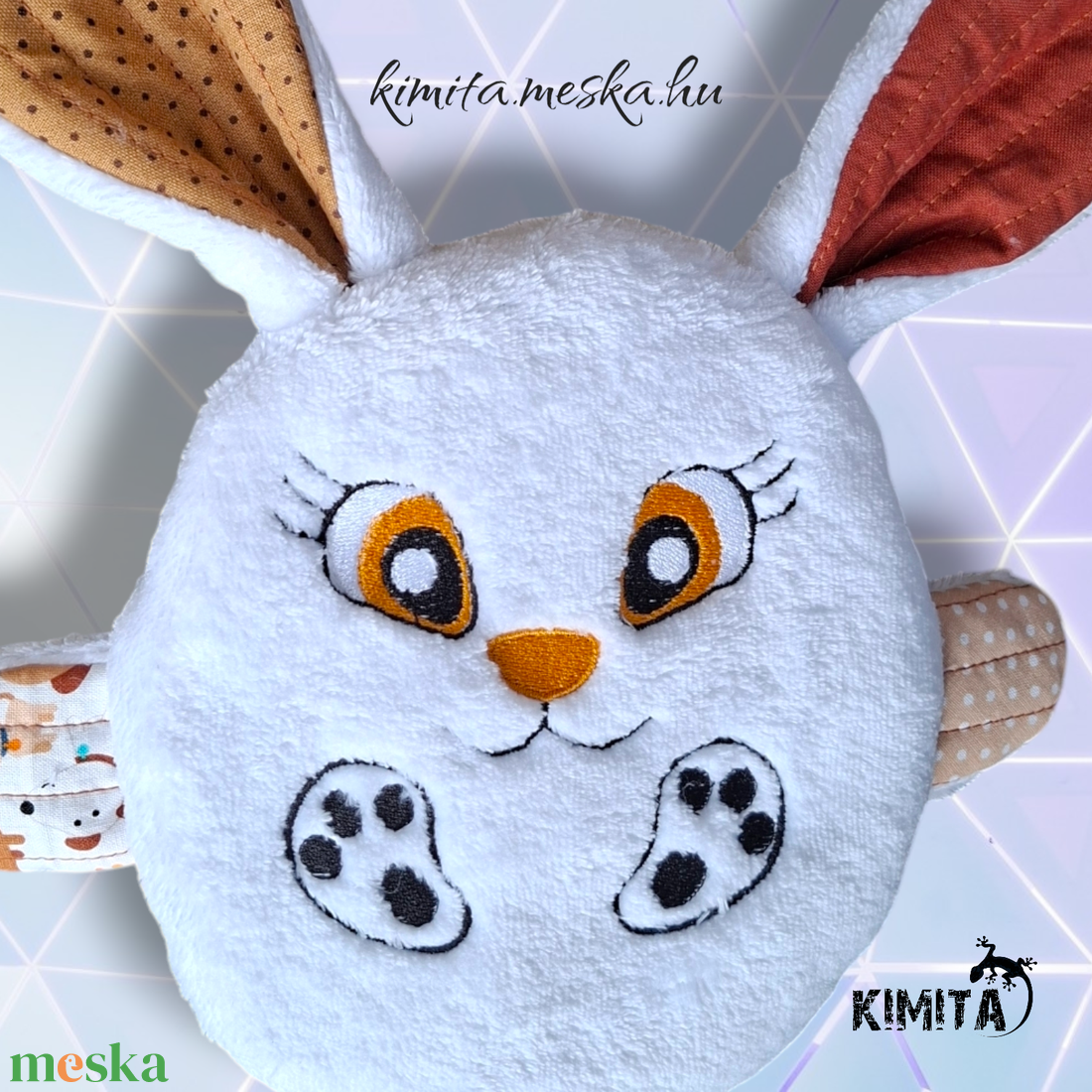 Húsvéti nyuszi zsebbel - ünnepi díszek, dekorációk - húsvéti díszek és dekorációk - húsvéti pénzátadó - Meska.hu