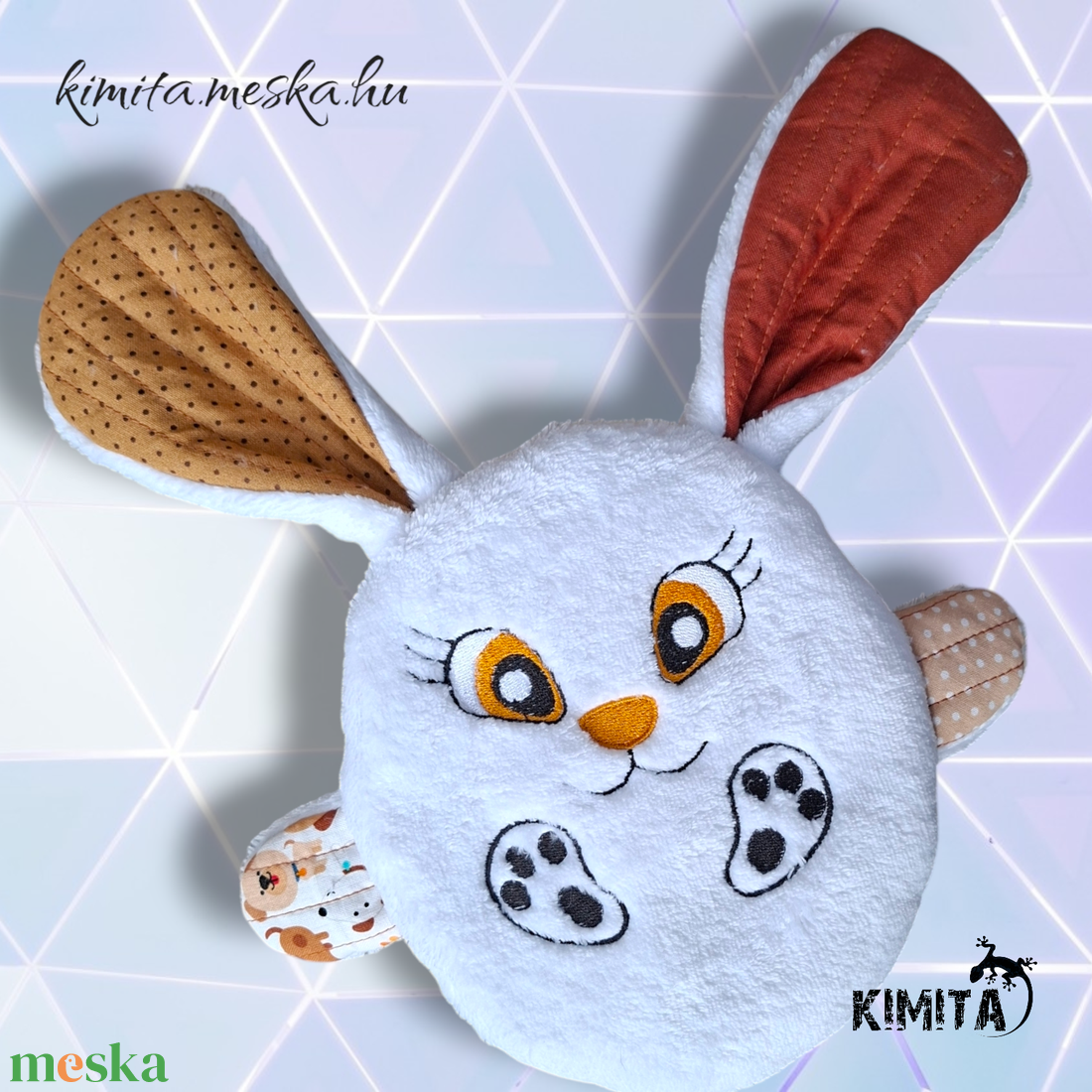 Húsvéti nyuszi zsebbel - ünnepi díszek, dekorációk - húsvéti díszek és dekorációk - húsvéti pénzátadó - Meska.hu