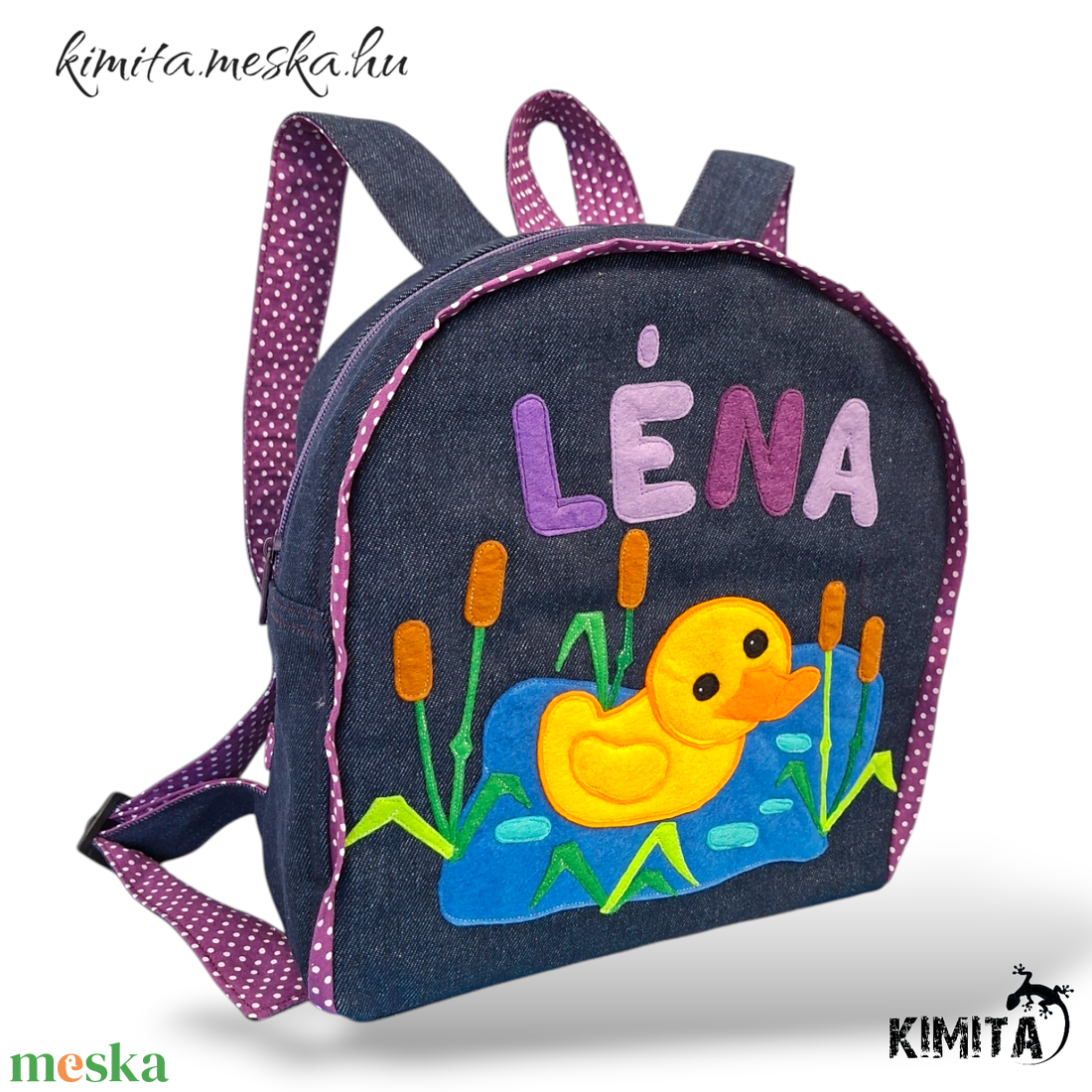 Kacsás Hátizsák  - táska & tok - hátizsák - kishátizsák - Meska.hu