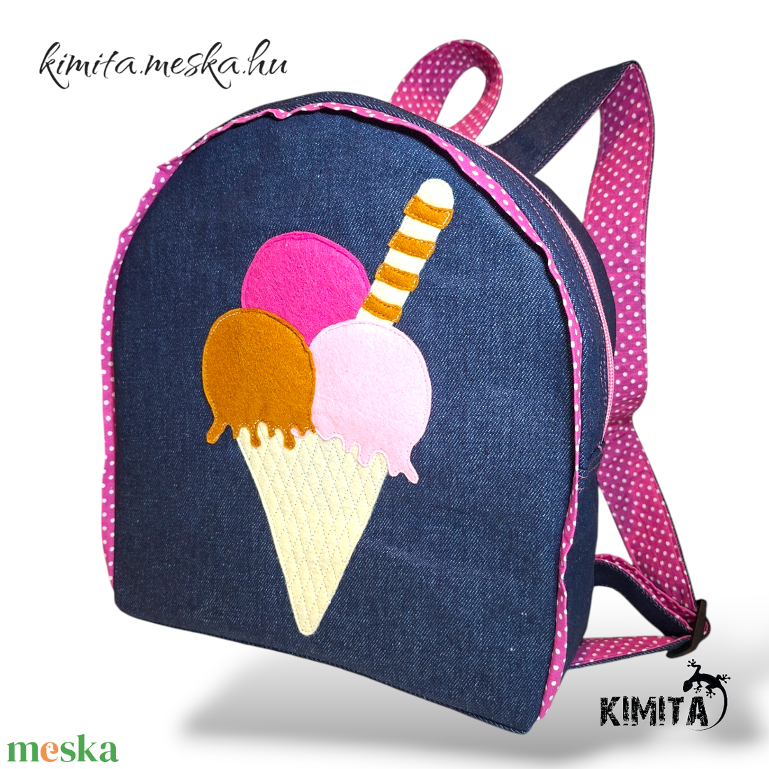 Fagyi mintás hátizsák - játék & sport - ovis felszerelés - ovis hátizsák - Meska.hu