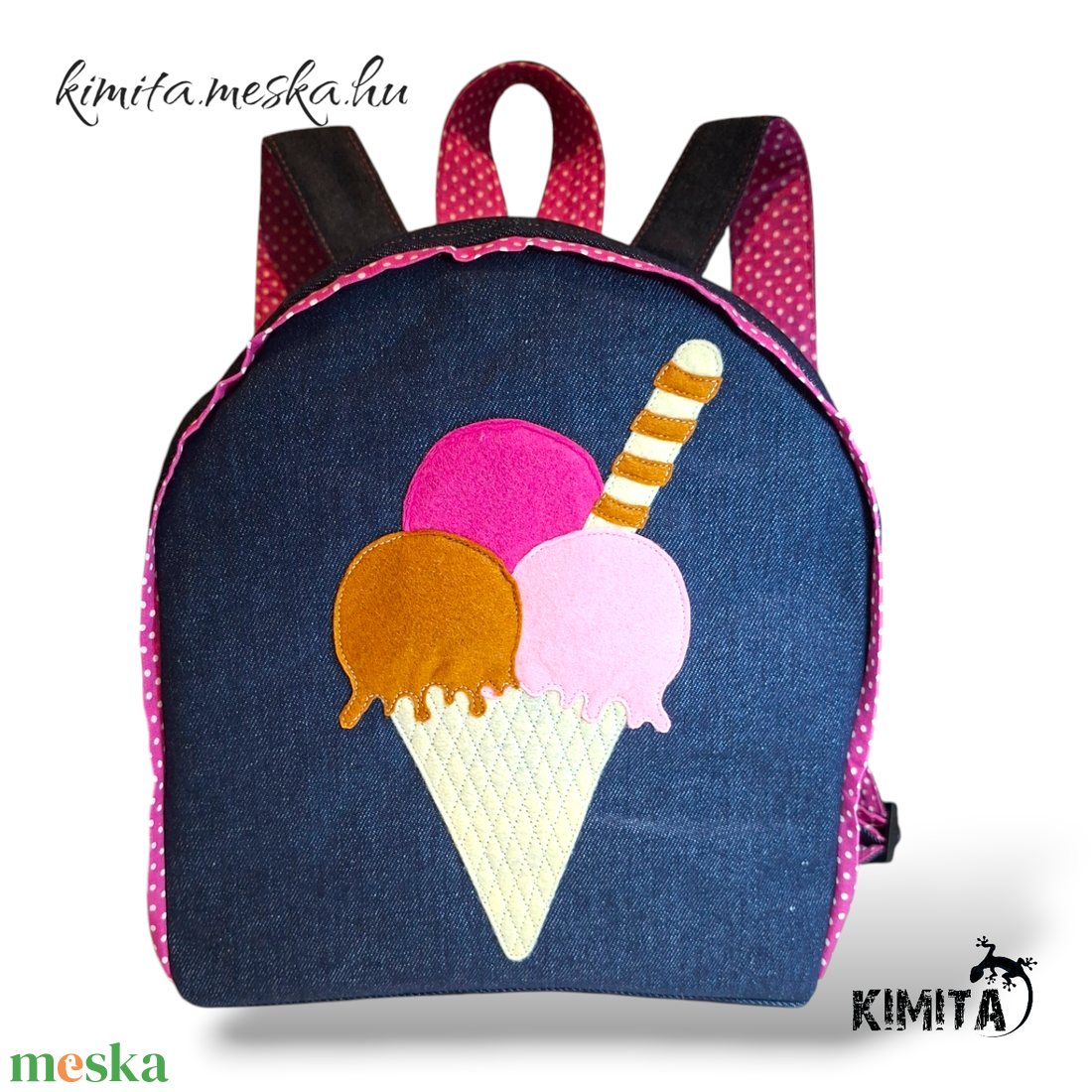 Fagyi mintás hátizsák - játék & sport - ovis felszerelés - ovis hátizsák - Meska.hu